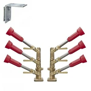 Pair of columns with brass turbo 3+3 nozzle holder Deleks