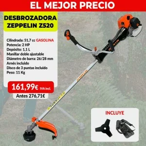 Brushcutter Zeppelin Z520 with anti-vibration system