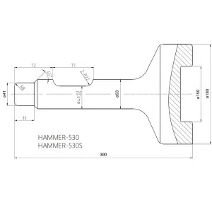 Pointeur Batipalo pour le marteau hydraulique 530 Deleks