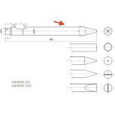 Пірамідальний покажчик для гідромолота 530 Deleks