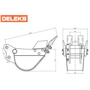 Balde 20 cm para mini-escavadora M120