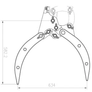 Garra para mini-escavadora M120 Deleks