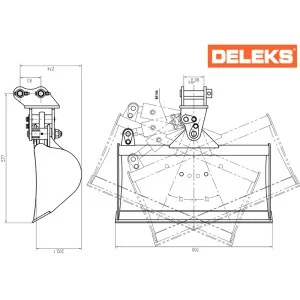 70 cm cleaning bucket for mini excavator M120