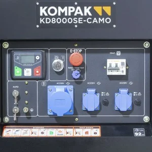 Generador diésel insonorizado Kompak KD8000SE-CAMO 6300 W