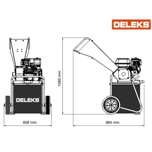 Biotrituradora eléctrica con recogedor Deleks DK-300 220V