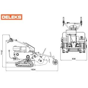 Hammermill brushcutter from tracked Deleks SMART-800-TR 70cm