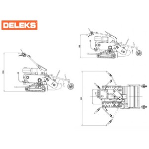 Roçadora de martelos da lagartas Deleks SMART-800-TR 70cm