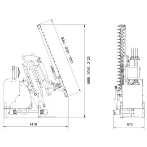 Débroussailleuse hydraulique à bras latéral Deleks MERLO