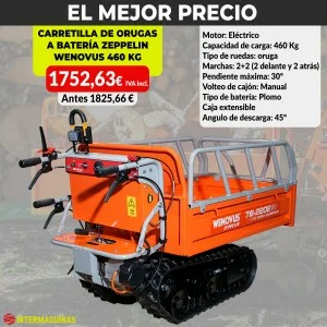 Carretilla de orugas a batería Zeppelin Wenovus 460 kg