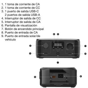 Gerador solar EcoFlow RIVER 3 UPS 245 Wh