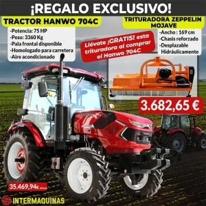 Trator de cabina Hanwo 704C 75 CV