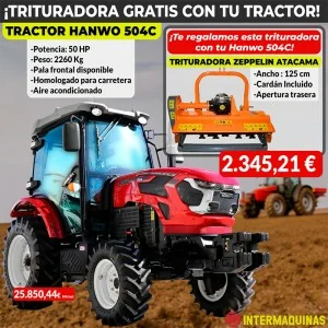 Traktor mit Kabine Hanwo 504C 50HP mit Straßenzulassung