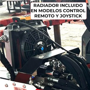 Brush cutter with hydraulic side arm Mini Loire Zeppelin 800 mm