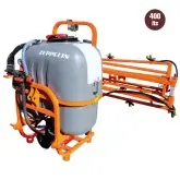 Tractor-mounted sprayers with Zeppelin bars