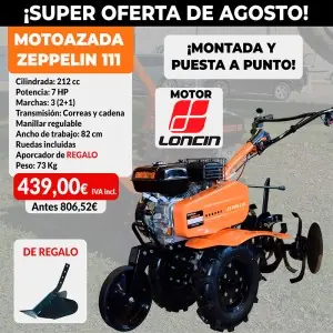 Motoazada Zeppelin 111 motor Loncin 7 Hp