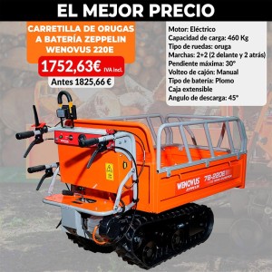 tracked battery powered forklift Zeppelin Wenovus 220e 460 kg