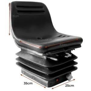 Asiento frutero 40 cm suspensión mecánica base 35x25