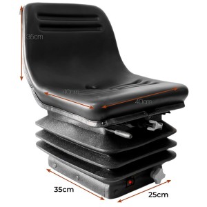 Assento para trator fruteira 40 cm suspensão mecânica base 35x25