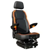 Mechanical height-adjustable active seat with seat belt