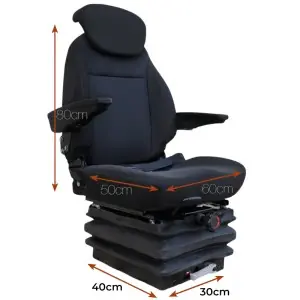 Asiento top 50x60 base 40x30 suspensión mecánica con cinturón