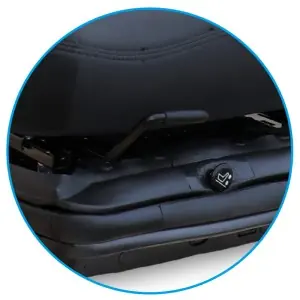 Top seat 50x60 base 40x30 air suspension with seat belt