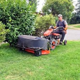 Decespugliatore da 100 cm con raccoglitore per motocoltivatore Deleks Zeus