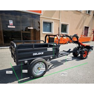 Remorque agricole pour motoculteur Deleks Zeus