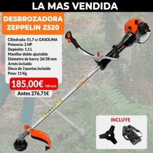 Débroussailleuse Zeppelin Z520 avec système anti-vibration