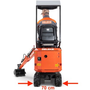Mini pelleteuse Deleks M60 moteur à essence 9 HP
