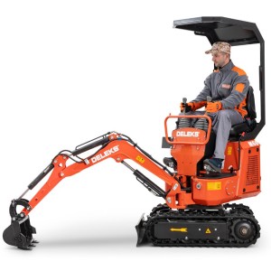 Mini escavatore di piccole dimensioni Deleks M60 con motore a benzina da 9 CV