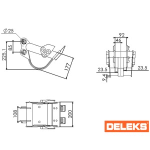 Godet pour mini excavateur M60- 20cm DELEKS