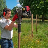 Pro Iberfence IBF-107 stake nailer with Honda GX35 engine