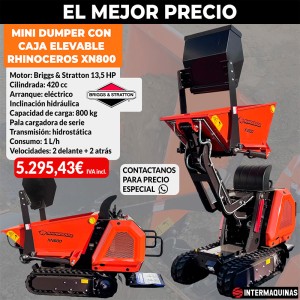 Minidumper Zeppelin Rhinoceros XN800 mit Hebebühne und Schaufel