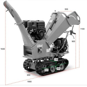 Biotrituratore con cingoli e cassetto GEO ITALY ECO8 DUMPER