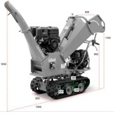 Biotrituratore con cingoli e cassetto GEO ITALY ECO8 DUMPER