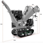 Broyeur bio avec chenilles et tiroir GEO ITALY ECO8 DUMPER