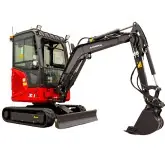 Mini-escavadora Rhinoceros XN28ZC com cabina, motor Kubota de 19 CV