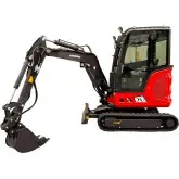 Mini-escavadora Rhinoceros XN28ZC com cabina, motor Kubota de 19 CV