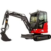 Mini-escavadora Rhinoceros XN28ZC com cabina, motor Kubota de 19 CV