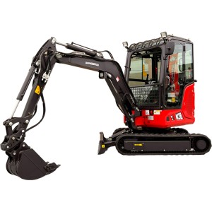 Mini pelle Rhinoceros XN28ZC avec cabine, moteur Kubota 19 HP
