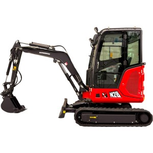 Mini pelle Rhinoceros XN28ZC avec cabine, moteur Kubota 19 HP