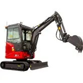 Mini pelle Rhinoceros XN28ZC avec cabine, moteur Kubota 19 HP