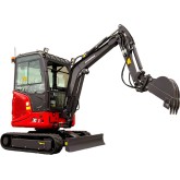 Miniescavatore Rhinoceros XN28ZC con cabina, motore Kubota 19 CV