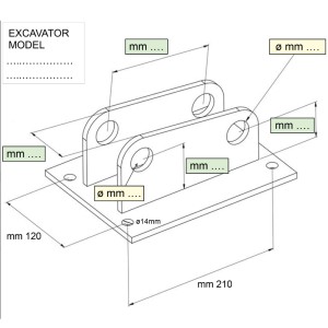Hitch for mini excavator (AR - HR) DELEKS