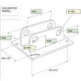 Anhängevorrichtung für Minibagger (AR - HR) DELEKS