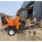 Bio shredder with approved trailer Zeppelin 35 HP