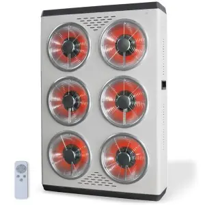 Calefactor radiante industrial Rhino 6 paneles 4500 W