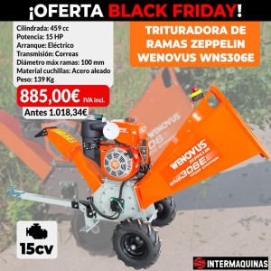 Triturador de madeira Zeppelin Wenovus WNS306E 15 HP AE