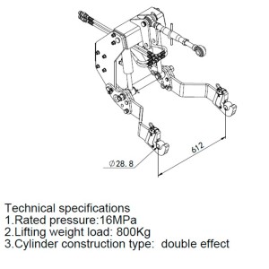 Sollevatore anteriore per trattore Geo Italy Sollevatore anteriore 1000 25-80 CV