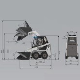 Mini-carregadora Rhinoceros K25D Kubota 1001 cc